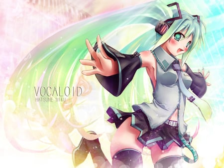 Hatsune Miku - hatsune miku, sexy, girl, twintails, blue eyes, long hair, blue hair, vocaloid, anime, blush, cute