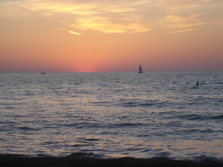 ~Sailing by the Sunset, just me & my love...~Picture #9~ - photograph, florida, beautiful, ocean, serene, clouds, sunset, sea, nature, waves, sailboat