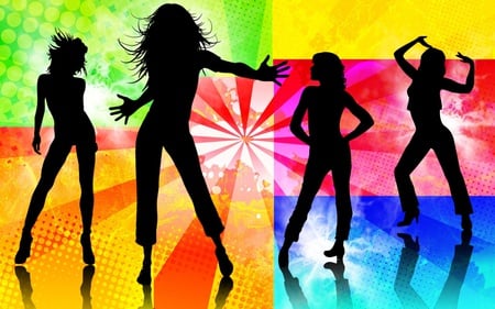 dancing babes 1280x800. jpg - girls, dancing, babes, disco