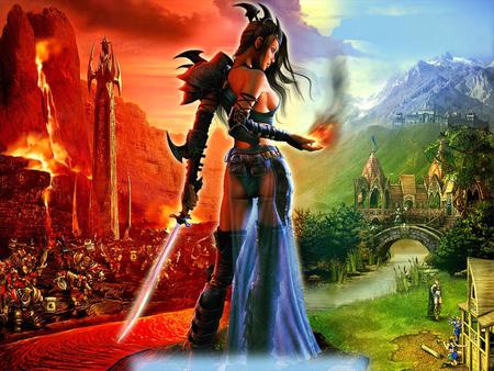 Spellforce Female Warrior - warrior, spellforce, video games, female