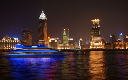 Shanghai at Night - lights, shanghai, city, dark, night