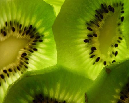 Slices of fresh Kiwi - nature, fruits