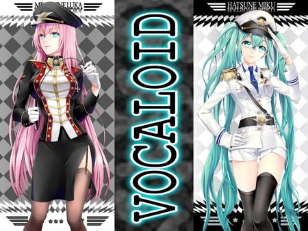 vocaloid army - pretty, vocaloid, kamui, beautiful, cool, luka, miki, characters, rin, colorful, all stars, miku, kaito, wide, cute, len