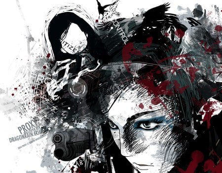 Ergo Proxy - futuristic, epic, female, ergo proxy, shotgun, anime, blood