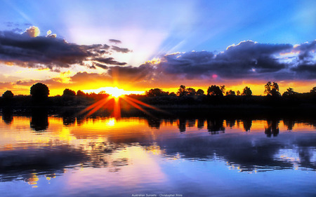 Australian Sunsets - sunset, reflection, photography, australia