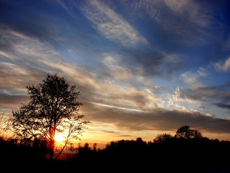 sunset - sunsets, nature