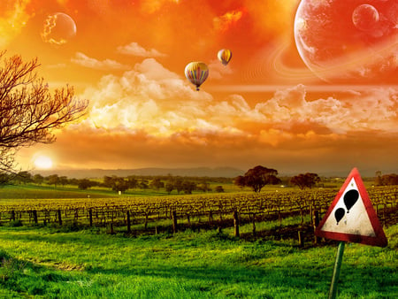 Hot Air Balloon Rides - flying, beautiful, planet, fantasy, hot air balloon