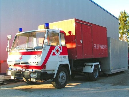 Austria Fire Truck - steyr 790, fire truck, steyr, ancient, austria, austrian republic