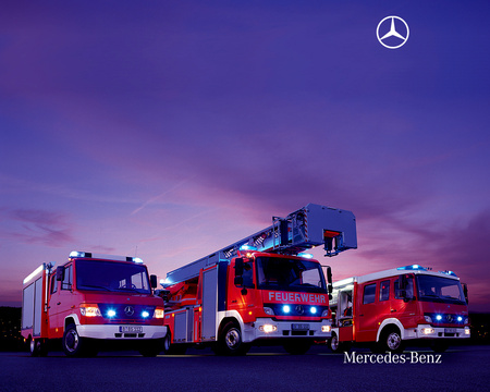 German Fire Truck Mercedes - mercedes, germany, fire truck