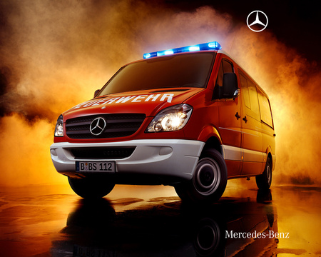 German Fire Truck Mercedes - mercedes, germany, sprinter t, fire truck