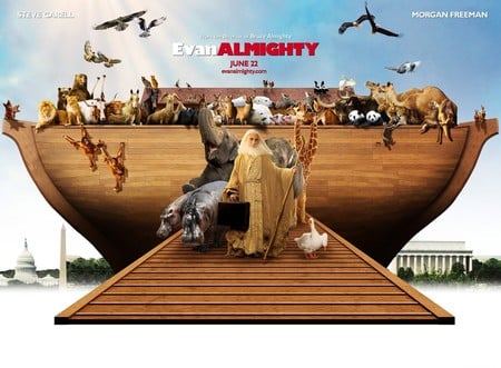 Evan Almighty - morgan freeman, steve carell, evan almighty, animals