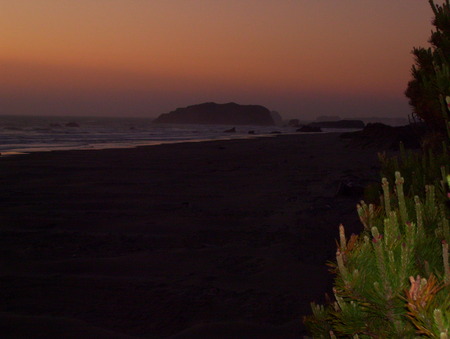 Oregon coast at sunset - beach, sunset, pacific ocean, oregon