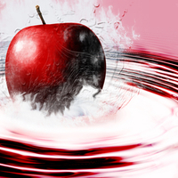 apple in the water