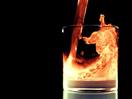 FIRE... - art, flames, cup