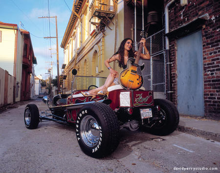 Model,Rod,Gutair - classic, girl, babe, hot rod