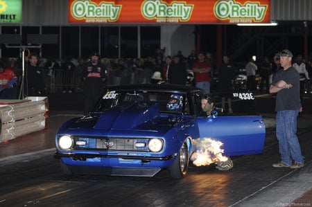 Let There Be Fire - speed, drag strip, cars, drag race, fast, car, auto racing, race car, chevy, race