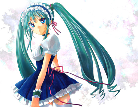 Hatsune Miku - anime, vocaloid, twintails, girl, hatsune miku, long hair, blue hair, cute, sexy, blue eyes