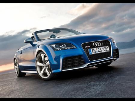 Audi TT RS - car, blue, tuning, cabrio, audi, tt rs