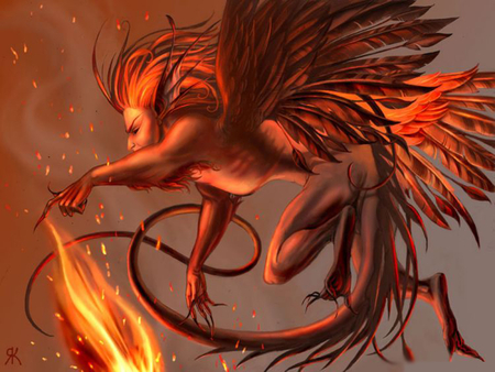 147642. jpg - devil, wings, fantasy, fire