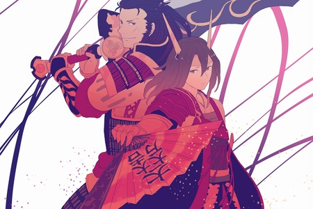 samurai couple - nice, fan, blade, martial arts, cool, pretty, cute, chick, sexy, warrior, tough, fighter, samurai, females, arts, beautiful, muscles, guy