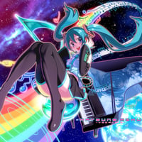 space rainbow miku