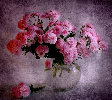 PINKIES - flowers, vase, photography, pink, still life, glass, jar