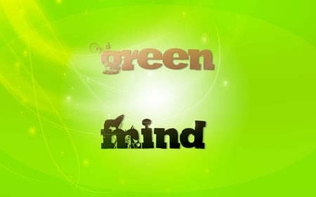 Green Mind - fantasy, anime, nature, yellow, ecology, logo, green, brown