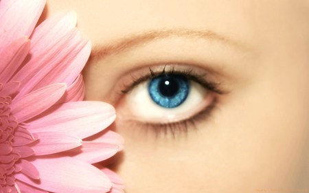 Beautiful Eye With Flower - beauty, nice, eye, flower