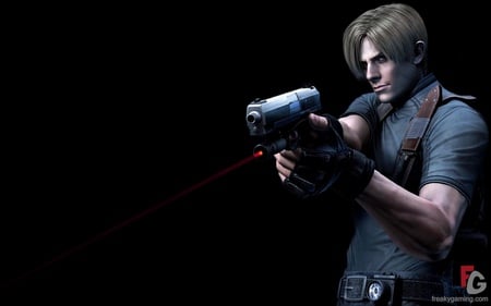 Leon Kennedy-Lanser Sight - game, videogame, resident evils, leon kennedy, resident evils 4, horror, movie, hero, action