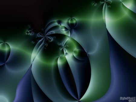 Cheery - 3d and cg, abstract, green, blue