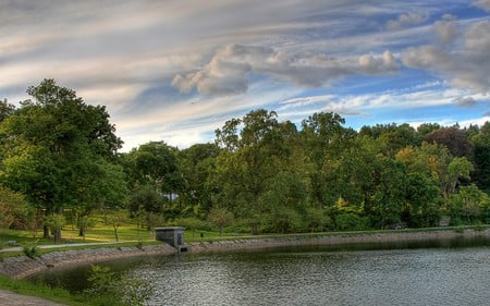 relaxing lake - telax, water, lake, trees