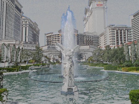 Caesars Palace, Las Vegas, Nevada - fountain, casino, las vegas, statue