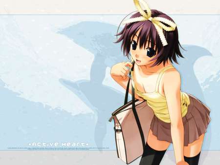 Girl - hot, girl, bow, anime, bag