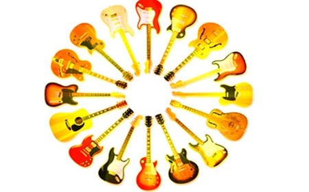 Guitar Sun - music, guitar circle, sun, guitars