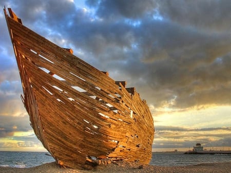 Unfinished boat - ships, boats