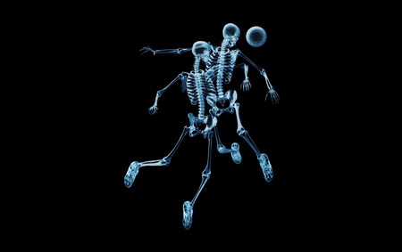 X-Ray Soccer - x-ray, sports, black, soccer, game, dark