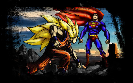 Son Goku vs Superman - son, goku, vs, super, man