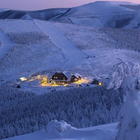 hotel in the snow