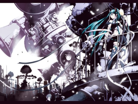 Hatsune Miku - hatsune miku, sexy, girl, twintails, blue eyes, long hair, blue hair, vocaloid, anime, cute