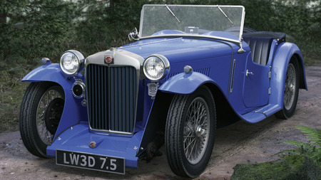 beautiful car - car, blue, beautiful, old