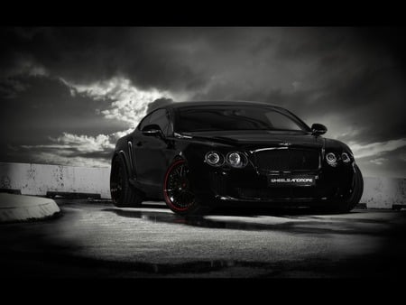 Bentley Continental - black, car