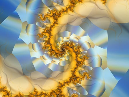 Gold Rush. jpg - design, fractal, blues, gold