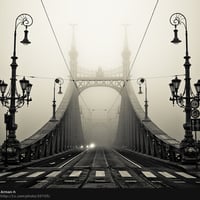 bridge in fog