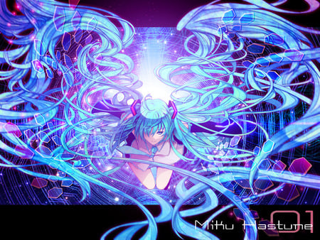 Hatsune Miku - anime, vocaloid, twintails, girl, hatsune miku, long hair, blue hair, cute, sexy, blue eyes