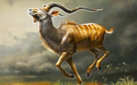 Fractal Kudu - animal, kudu, wild, fractal