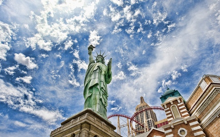 statue of liberty - sky, statue, liberty, fantasy, pure