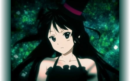 Goth Akiyama - hat, k-on, akiyama mio, blue eyes