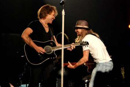 Rock On! - onstage, actor, musicians, singer, guitar, kid rock, detroit, mic stand, jon bon jovi