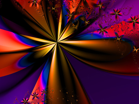 Pinch  Ouch. jpg - purples, black, star, pinch, red, gold, orange