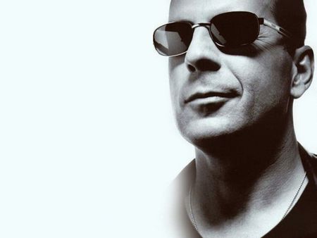 Bruce Willis - bruce willis, actor, sunglases, black and white, cool